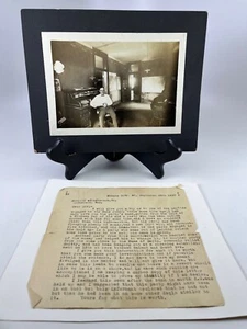 Antikes Foto SHERIFF OFFICE 1930 Kansas B&W mit Brief über BANKÜBERFALL....SELTEN! - Bild 1 von 4