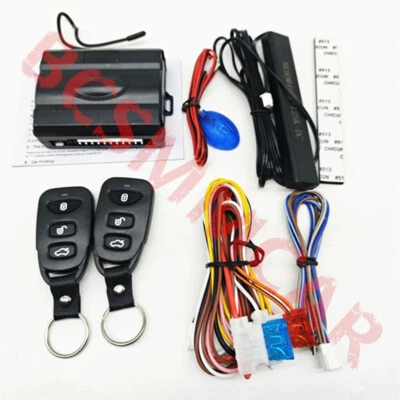 PKE Keyless Entry Car Central Door Locking Security System Kit W/Remote Control - Image 1 of 4