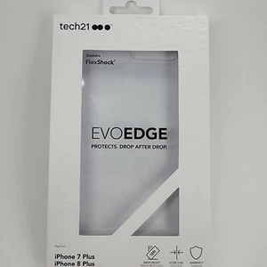 New Tech21 Evo Edge Apple iPhone 7 - iPhone 8 Clear White FlexShock - Picture 1 of 8