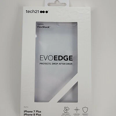 New Tech21 Evo Edge Apple iPhone 7 - iPhone 8 Clear White FlexShock - Image 1 of 4