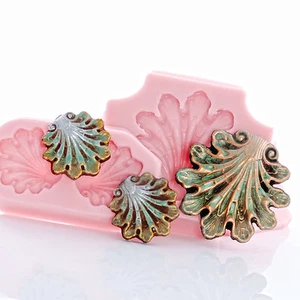Shell Scroll Work Silicone Mold Food Safe Craft Resin Jewelry Polymer Clay (274) - Picture 1 of 7