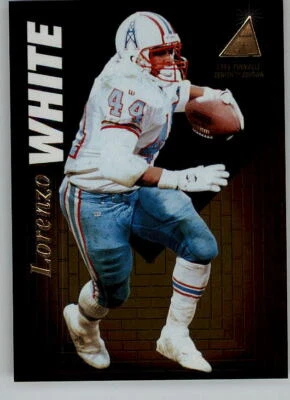 1995 PINNACLE ZENITH EDITION FOOTBALL CARD #50 LORENZO WHITE HOUSTON OILERS - Image 1 of 2