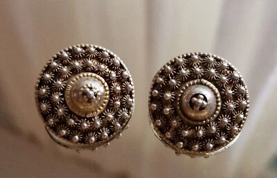 Vintage Tribal Ohrclips Messing 2,5 cm - Bild 1 von 4