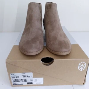 Call It Spring Boots Beige Leather Womens 5 Ankle Booties Block Heels Casual - Picture 1 of 8