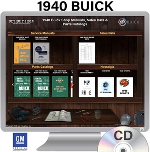 1940 Buick Shop Manuals, Parts Books & Sales Data on CD - Picture 1 of 2