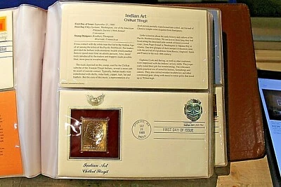 GOLDEN REPLICAS OF UNITED STATES STAMPS 1/29/1980-05/21/1982 79 Stamps in all - Image 1 of 4