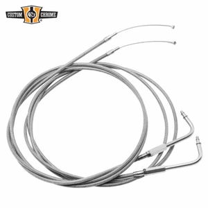190cm Stainless Braided Throttle Cable Fit For Harley Sportster XL883 1200 02-14 - Picture 1 of 11