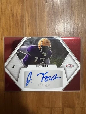 2023 Sage JOE FOUCHA Red Foil Autograph AUTO #A-JF LSU Rookie - Image 1 of 2
