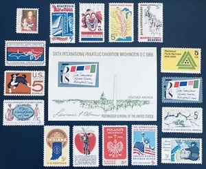 Soco Stamps -  US Scott #1306-1322 - 1966 YEAR COMPLETE set, Mint Never Hinged - Picture 1 of 5