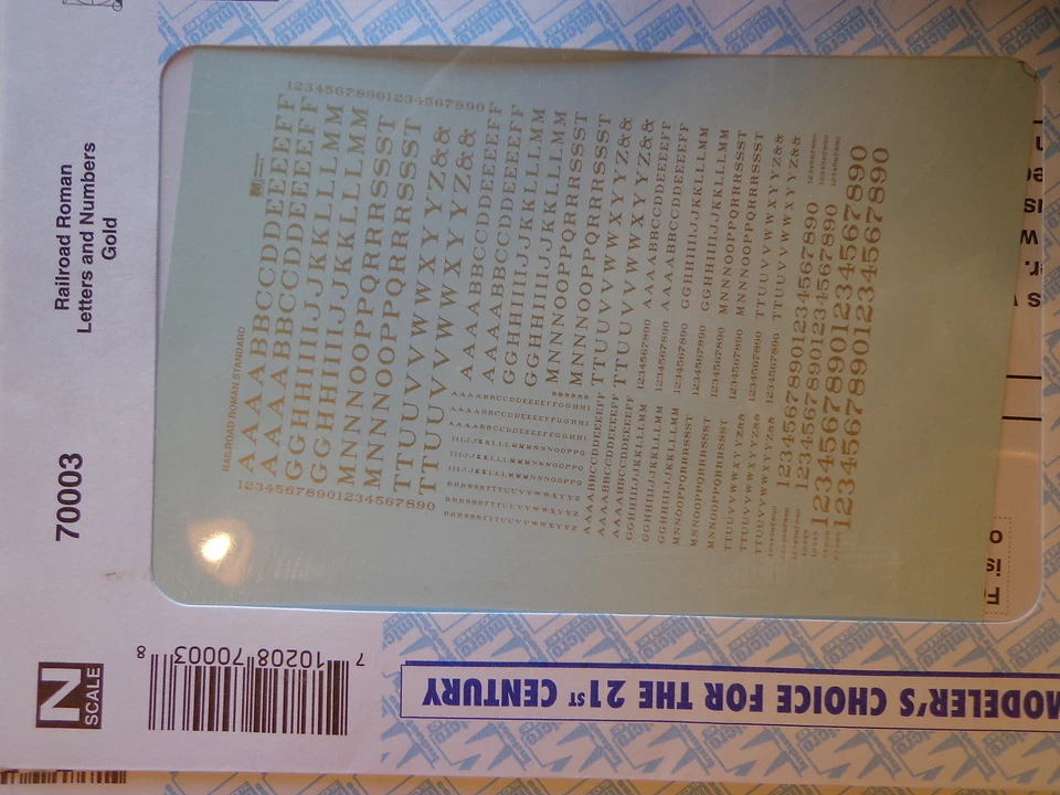 Microscale Decal N #70003 Alphabets - Railroad Roman - Gold - Image 1 of 1