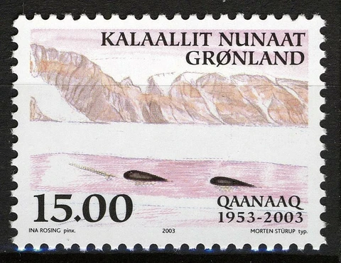 Greenland 2003, Narwhals in Inglefielder Bay, Quaanaaq MNH, Mi 398 Cover