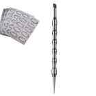 Stainless Steel Cuticle Pusher Duals Ended Manicures Nail Art Dotting Pen