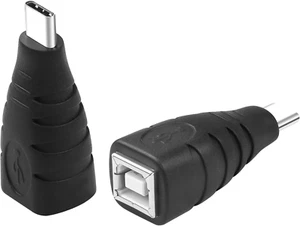 USB B to USB C Adapter USB-C Male to Printer Female Converter Data Sync & Chargi - Picture 1 of 12