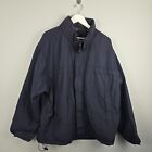 Hackett Coat Mens Extra Large Blue Full Zip Outdoor Winter Nylon Raincoat
