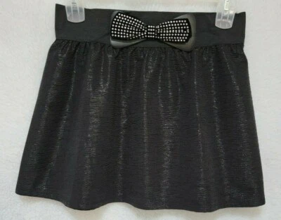 Falda mujer Rue 21 Juniors talla L grande negra plateada Foto 1 de 4