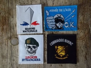 lot 4 écussons militaire marine légion commando air insignes tissu collection - Picture 1 of 2