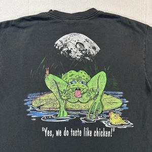 Vintage Froggys Saloon Humor T-Shirt Gr. L lustig Biker Roh Frosch Sex - Bild 1 von 12