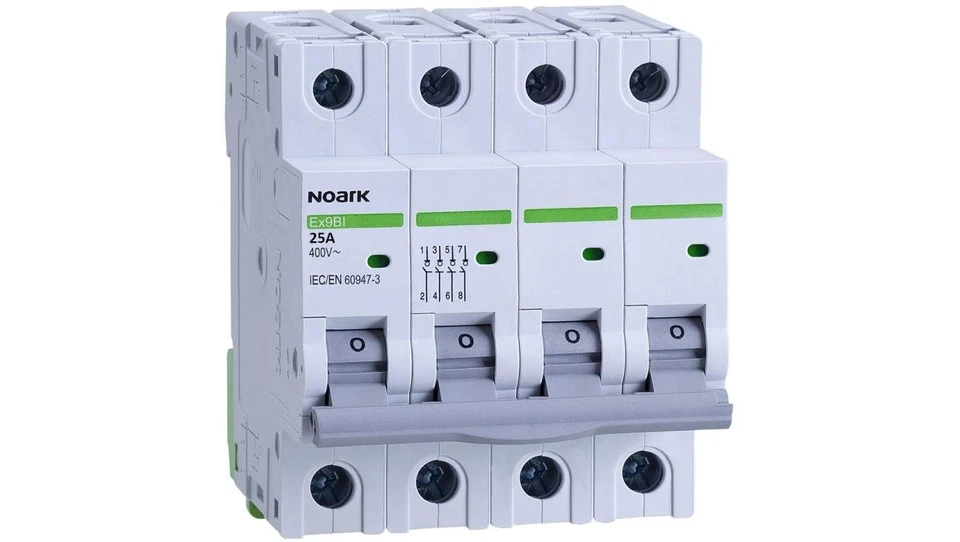 Rozłącznik izolacyjny 25A 4-biegunowy 4P (400V DC) 4-modułowy NOARK - Image 1 of 1