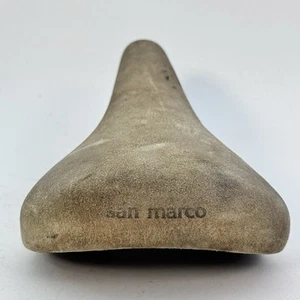 Vintage San Marco Saddle Seat Road Italy Suede Style 70s 80s Eroica A41 - Picture 1 of 17