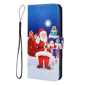 Christmas Santa Gift Wallet Phone Case for iPhone 17 16 15 14 13 12 11 XR XS 16E - Picture 1 of 16