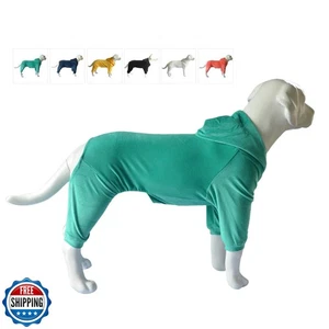Pigiama per Cani Tute per Animali Domestici PJS per Tutte le Stagioni, Felpe con Cappuccio per Cani in Velluto 4 Gambe Quattro - Foto 1 di 5