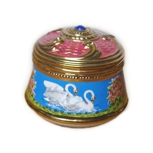 The Franklin Mint Porzellan House of Faberge Spieluhr spielt Schwanensee - Bild 1 von 10