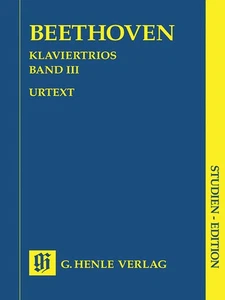 Study Score Beethoven Piano Trios Vol III Violin Cello Henle Urtext 7x10 Book - Picture 1 of 1