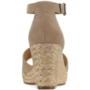 Style & Co. Womens Seleene Taupe Wedge Sandals Shoes 7.5 Wide (C,D,W) BHFO 8538 - Picture 1 of 2