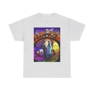 Burton's Universe Unisex Cotton Tee Halloween T-Shirt Nightmare Before Christmas - Picture 1 of 26