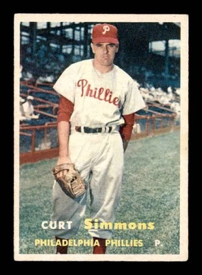 1957 Topps #158 Curt Simmons   VG X3463766 - Image 1 of 3