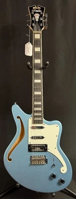 Guitarra Eléctrica D'Angelico Premier Bedford SH Semi-Hueca Azul Hielo Metálico Foto 1 de 4
