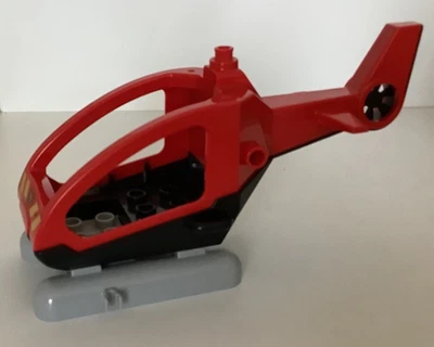 Lego Duplo RED FIRE & RESCUE HELICOPTER for Fireman (no propeller) - Image 1 of 4