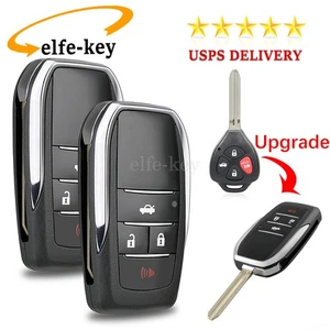 2 for Toyota Yaris 4Runner RAV4 Matrix Avalon 4B Flip Key Fob Case Shell Upgrade - Picture 1 of 11