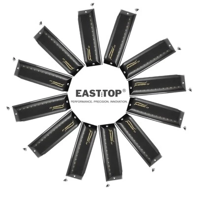 EASTTOP Mouth Organ Harmonica Set of 12 Chromatic Harmonica Forerunner 12 Holes - Image 1 of 4