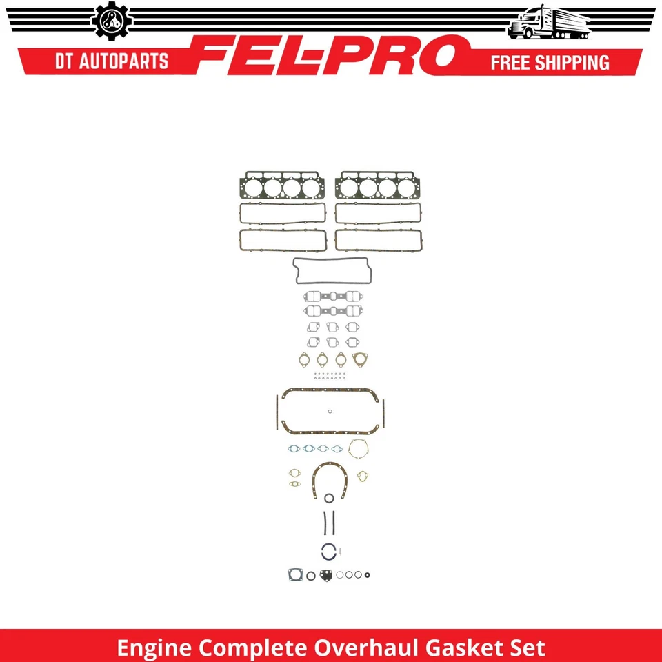For 56-62 Cadillac Series 75 Fleetwood Eng Complete Overhaul Gasket Set Fel-Pro - Image 1 of 1