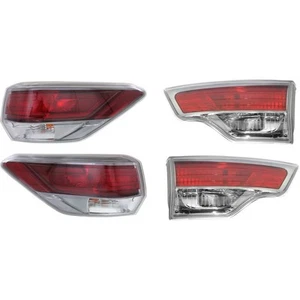 Tail Light Kit 2014-2017 For Toyota Highlander LE LH RH Clear & Red Lens - Picture 1 of 13