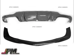 GH Carbon Fiber Front Bumper Lip + Diffuser For 12-14 W204 C250 C300 C350 w/AMG - Picture 1 of 3