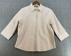 Eddie Bauer Shirt Womens Xlarge Stripes 3/4 Sleeves Wrinkle Resistant Cotton Xl