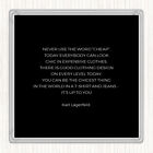 Black White Karl Lagerfield Never Use Cheap Quote Drinks Mat Coaster
