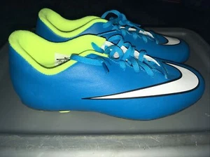 Nike Mercurial Vortex II Junior Soccer Shoes Aqua White 651642-400 US Size 6Y - Picture 1 of 5