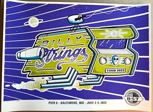 BILLY STRINGS Pier 6 Baltimore Maryland July 2022 Summer Tour Signed AP Poster - Picture 1 of 5