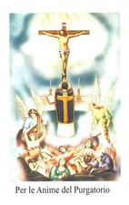 OLD nice rare Holy cards "H7486" san per le anime del purgatorio