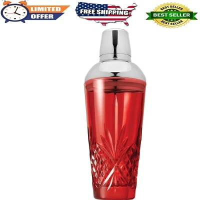 Coctelera Dublin 17 oz roja de cristal sin plomo - elegancia artesanal Foto 1 de 2