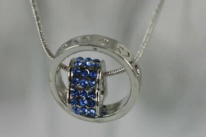Halskette, Herz Anhänger Zirkonia Silber Doppel Herzkette Schmuck Kette - Bild 1 von 2