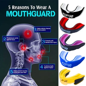 Boxing Gum Shield MMA Martial Arts Mouth Guard Teeth Protection Junior - Senior - Picture 1 of 17