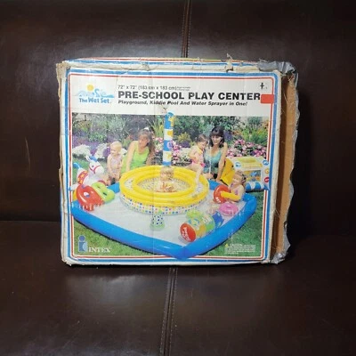 INTEX влажный набор дошкольный игровой центр бассейн распылитель воды 72 «x 72» новый из старых запасов 1999 винтажный - Изображение 1 из 4