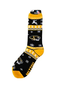 Missouri Tigers Mizzou Warm Winter Christmas holiday sock size large mens 10-13 - Picture 1 of 6