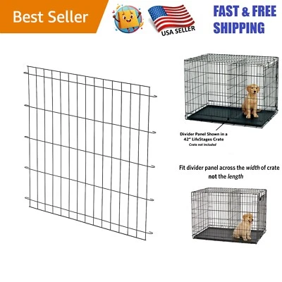 Alloy Steel Dog Crate Divider for 24-Inch Crates - Perfect for Growing Puppies - Image 1 of 4