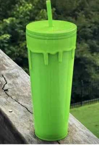 24oz  Slime Fluorescence Green Tumbler Party Cup - Picture 1 of 12