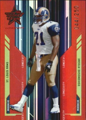 2005 Leaf Rookies and Stars Longevity Ruby #128 Oshiomogho Atogwe /250 - NM-MT - Image 1 of 2